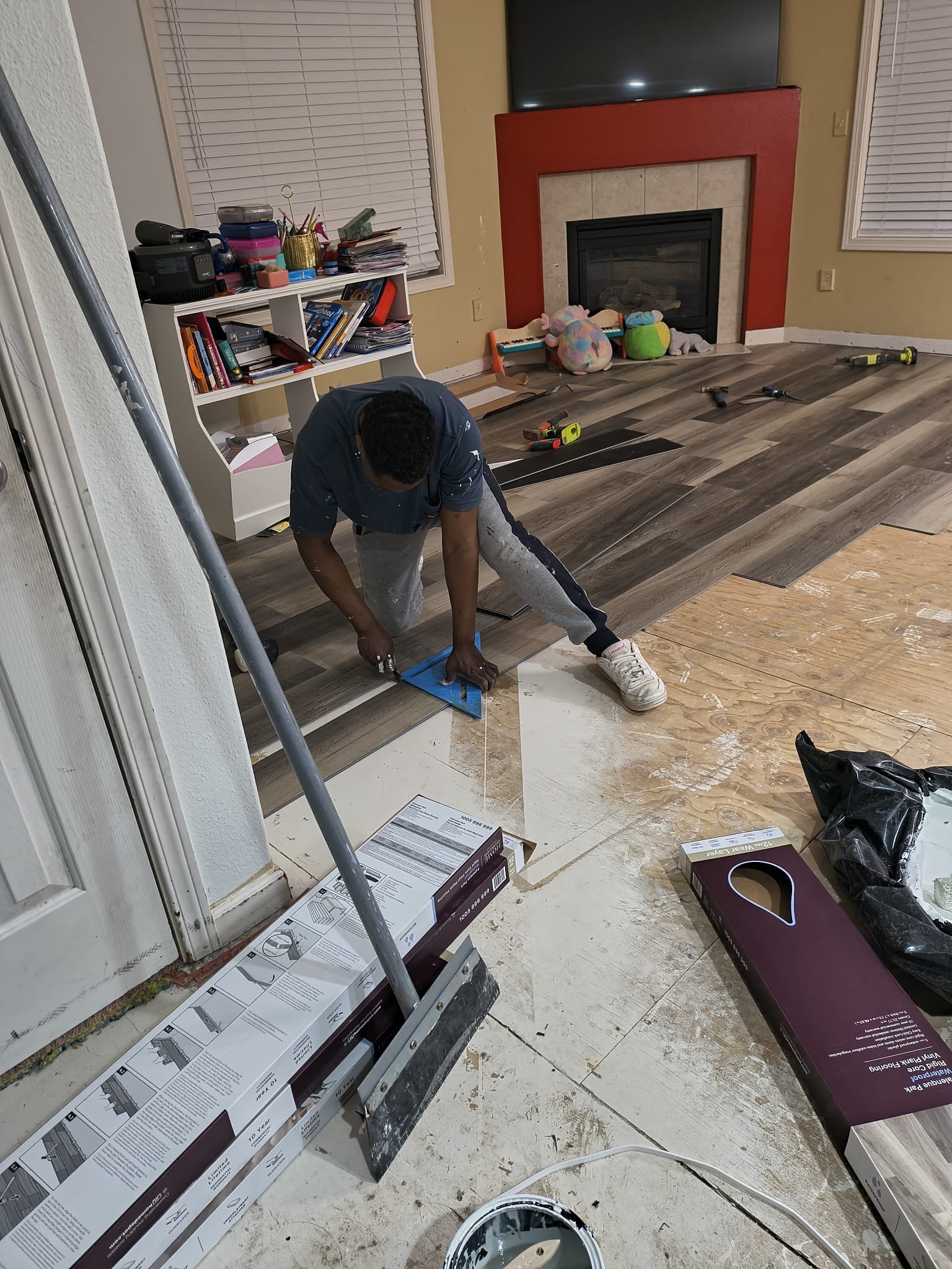 Custom built-in shelving